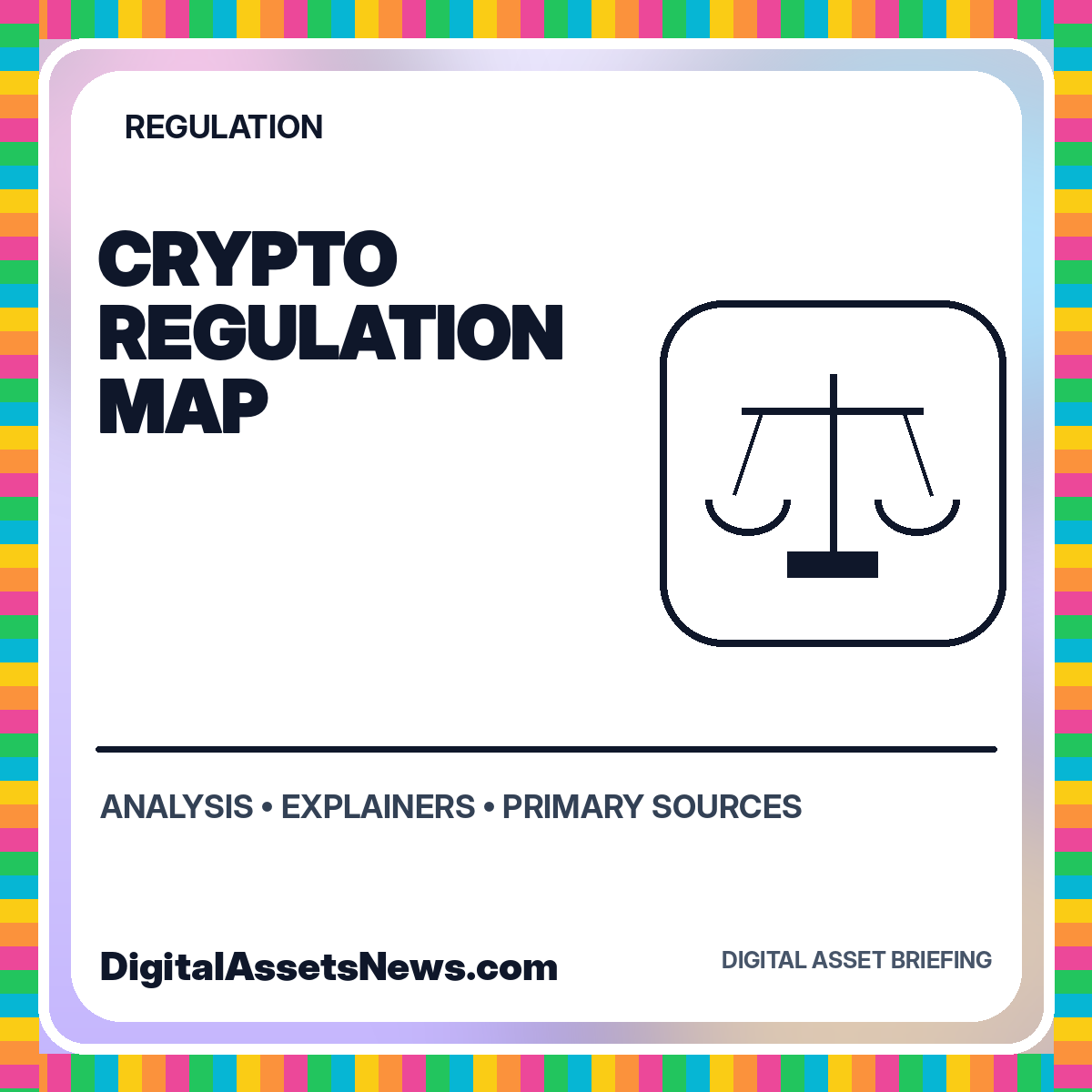 Featured graphic for Crypto Regulation Map: Securities, Commodities, Stablecoins, and DeFi